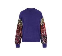 IZIA Pull-over bleu foncé / or / rouge sang / argent, Taille XL-XXL