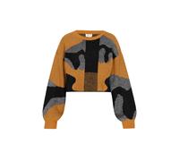 IZIA Pull-over camel / noir / blanc, Taille XL-XXL