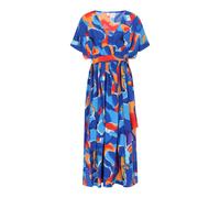 IZIA Robe bleu clair / bleu foncé / orange / rouge, Taille 36