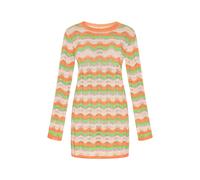 IZIA Robes en maille 'Festival' beige / vert clair / lilas / orange, Taille M-L
