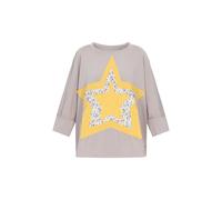 IZIA T-shirt bleu clair / jaune / gris / blanc, Taille XXXL