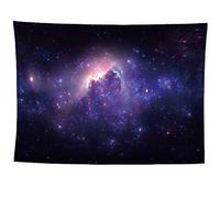 Izielad Tapisserie Cosmique Galaxie Univers Espace Nébuleuse - Psychédélique Bleu Ciel Étoilé Tenture Murale Bohème Art pour Chambre Dortoir Décor 100X150CM 39.3X59IN
