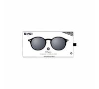 IZIPIZI Lunettes de soleil unisexe en forme de D, noires, régulières, Noir, taille unique