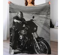 IZIWDORW Charlie Hunnam Couverture confortable en velours pour lit d'hiver, canapé d'extérieur, pliable, ne perd pas ses poils, anti-bouloches, toucher doux