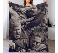 IZIWDORW Charlie Hunnam Couverture en velours doux pour salon, voyage, hiver, temps froid, respirante, ne perd pas ses poils, toucher peluche