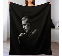 IZIWDORW Charlie Hunnam Couverture en velours respirant pour enfants, canapé, voyage, temps froid, ne perd pas ses poils, séchage rapide, douce