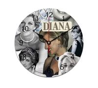 IZIWDORW Horloge Queen Elizabeth légère et silencieuse en PVC avec un style minimaliste sans cadre, idéale pour les chambres, les cuisines ou la décoration murale du bureau.