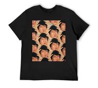 IZIWDORW Jackie Chan Athletic Performance T-shirt à manches courtes en coton extensible à séchage rapide, Noir , M