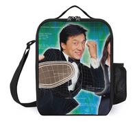 IZIWDORW Jackie Chan Boîte à déjeuner édition professionnelle, style exécutif avec poche pour documents, convient pour les réunions d'affaires