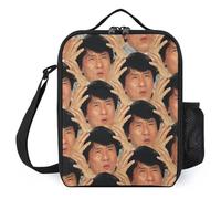 IZIWDORW Jackie Chan Boîte à déjeuner édition professionnelle, style exécutif avec poche pour documents, convient pour les réunions d'affaires