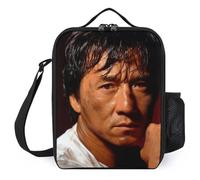 IZIWDORW Jackie Chan Boîtes à déjeuner pliables en silicone, peu encombrantes lorsqu'elles sont vides, tiennent debout une fois remplies