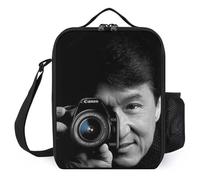 IZIWDORW Jackie Chan Boîtes à déjeuner pliables en silicone, peu encombrantes lorsqu'elles sont vides, tiennent debout une fois remplies