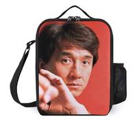 IZIWDORW Jackie Chan Boîtes à déjeuner vintage Motif floral Intérieur doublé en coton avec fond anti-rayures, lavable en machine