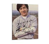 IZIWDORW Jackie Chan Décoration murale abstraite encadrée pour décoration d'intérieur contemporaine, cuisine, chambre à coucher, salon