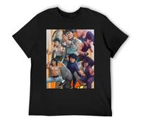 IZIWDORW Jackie Chan T-shirt tendance à manches courtes en coton pour homme avec tissu respirant et coupe moderne pour un usage quotidien et les aventures en plein air, Noir , XL
