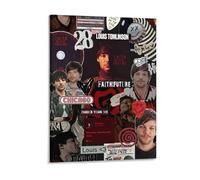 IZIWDORW Louis Tomlinson Impression sur toile prête à être accrochée Décoration murale pour chambre à coucher, bureau, salon, maison Cadeau
