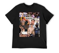 IZIWDORW Nathan Scott EcoConscious T-shirt à manches courtes en coton durable pour la mode éthique, Noir , M