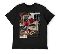 IZIWDORW The Phantom of The Opera T-shirt de sport à manches courtes en coton extensible, Noir , XXL