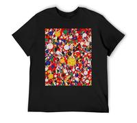 IZIWDORW Vintage Hip Hop Moderne Oversize Crop Fashion Forward Haut à manches courtes, Noir , XL