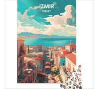 Izmir Turkey Puzzle 1000 pièces | puzzle pour les vacances d'été un super passe temps d'intérieur pour les jours de pluie à la maison le soir en douceur38x52cm