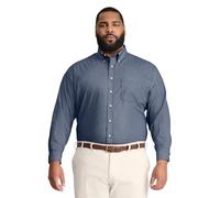 Izod Big and Tall Performance Comfort T-Shirt à Manches Longues pour Homme en Vichy boutonné, Bleu (Estate Blue), Taille L, Bleu (Estate Blue), L Taille Tall