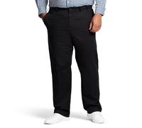 Izod Big and Tall Performance Stretch Flat Front Pant Pantalon décontracté, Noir, 48W x 29L Homme