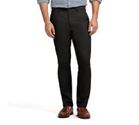 IZOD Men's American Chino Flat Front Straight-Fit Pant, Black, 42W x 30L