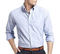 Izod Performance Natural Stretch Solid Long Sleeve Shirt (Regular and Slim Fit) Chemise, American Dream, S Homme