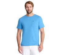 Izod Saltwater Short Sleeve Solid T-Shirt with Pocket, Blue Revival, S Homme