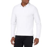 IZOD Uniform Young Men's Long Sleeve Pique Polo, White, X-Large