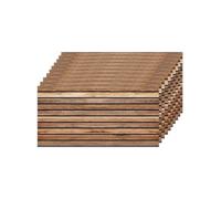IZODEKOR Lot de 10 panneaux muraux 3D en polystyrène expansé, Aspect bois, Décoration murale pour cuisine, salle de bain, balcon, chambre à coucher, salon, Bois foncé