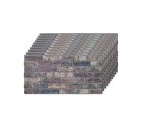 Izodekor - Lot de 10 panneaux muraux 3D en polystyrène imitation pierre - Pour cuisine, salle de bains, chambre à coucher, salon, mur arrière de cuisine et terrasse - Brun café