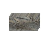 IZODEKOR Panneaux muraux aspect marbre 60 x 120 cm - Panneau mural en PVC pour cuisine, salle de bain - Protection contre les éclaboussures - Imperméable et résistant à la chaleur - Marron fumé