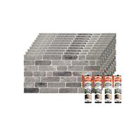 IZODEKOR | Revêtement mural aspect pierre | 100 x 50 x 2 cm | Panneaux muraux effet pierre 3D pour cuisine et salon | Utilisation intérieure et extérieure - Panneaux muraux 3D