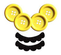 iZoeL Accessoire Deguisement Mario Luigi Accessories 4 Boutons Jaunes 2 Barbe Mario Cosplay Deguisement Halloween/Carnaval Costume Halloween/Carnaval Enfant Homme Femme