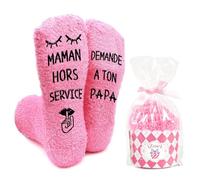 iZoeL Cadeau Femme Chaussettes Femme Cadeau Saint Valentin Petite Amie Épouse Fille, Chocolate Cadeau Femme Fantaisie Gâteau Chaussette Si Tu Vois Ça, Apporte Moi Cadeau Maman Soeur Meilleure Amie