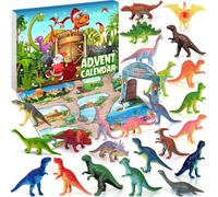 iZoeL Calendrier de l'Avent 2024 Calendrier Avent Dinosaure Enfant Garçon, 24 Figurines Dinosaures Carte de La Forêt, Compte À Rebours Jours - Cadeau Surprise 24 - Enfants Fils Petit-Fils Frère Neveu