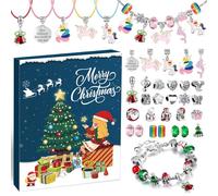 iZoeL Calendrier de l'Avent 2025 Bijoux Enfants Fille Calendrier de l'Avent Bijoux, Bracelet Fille 4 5 6 7 8 9 Ans, Cadeaux Bijoux Colliers Bracelets pour Nièces Petite-fille Sœurs