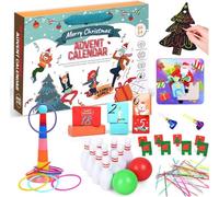 iZoeL Calendrier de l'Avent 2025 Enfant Adulte Jeux de Famille Calendrier de l'Avent Jouet, 24 Jeux Parents-enfants avec Instructions Réponses, pour 4 5 6 7 8 9 10 11 12 Ans Fille Garçon