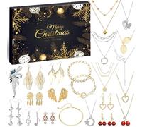 iZoeL Calendrier de l'Avent Bijoux Femme Calendrier de l'Avent 2024 Femme Calendrier Avent Bijoux Calendrier Avent Fille - Cadeaux 24 avec Collier Bracelets Bijoux Calendrier pour Épouse Mère Fiancee