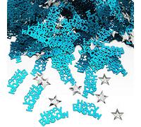 iZoeL Confettis Anniversaire Confettis Happy Birthday Etoile Argent 350 pcs Decoration de Table pour Anniversaire Thème Doré