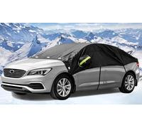 iZoeL Couverture Pare-Brise Voiture Grande Auto Couverture Magnétique avec Housse Protection de Rétroviseur Latéral Protection Hivernale Protège Contre Vent Neige Poussière Givre Soleil - 260 x 412 cm