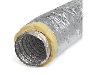 Izoflex - Canal de ventilation flexible isolé en aluminium - 152 mm x 10 mm - Tuyau d'évacuation d'air flexible en aluminium - Tuyau de ventilation