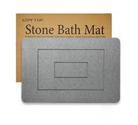 IZPFTOP Tapis de Bain Diatomite 60x39 cm Pierre Absorbante et Antidérapante | Séchage rapide, absorption instantanée. Antidérapant avec sous-tapis. Pour bain, douche, cuisine. Naturel et sûr
