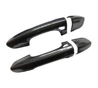 IZQLTWKR Couvercle Poignée Porte Extérieure Pour Ford Pour Mustang 6 MK6 S550 2015-2023 Autocollants Style Extérieur Voiture Couvercle Poignée Porte En Fibre Carbone