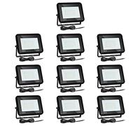 Izrielar 30W Projecteur LED, 10pcs 2550LM 3000K Lumière Blanche Chaude Super Lumineux Appliques Murales Extérieures, étanche IP66, Projecteur Extérieur LED pour Jardin, Cours, Garage, Hôtel