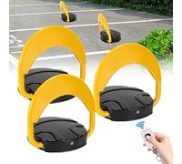 Izrielar 3x Barrière de parking avec télécommande, barrière de parking pliante avec 6 télécommandes, barrière de parking anti-collision 180°, barrière de parking automatique étanche
