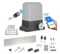 Izrielar 550 W - Ouvre-porte coulissante - Modèle WiFi Bluetooth - Avec télécommande - Rail d'ouverture de porte d'entraînement jusqu'à 1200 kg - 4 mètres de crémaillère