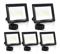 Izrielar 5x 100W Projecteurs LED, Super Lumineux avec 3 Températures de Couleur Réglables, Spots Imperméable IP66, Projecteur Extérieur pour Jardin, Cour, Garage, Hôtel