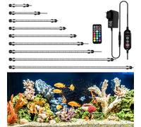 Izrielar Aquarium LED Light, 3W Aquarium Light RGB, IP67 étanche, Universal Fit Aquarium Lamp, pour réservoir à poissons, aquarium de plantes, EU Plug